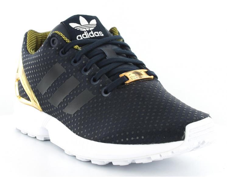 adidas zx flux homme noir et or